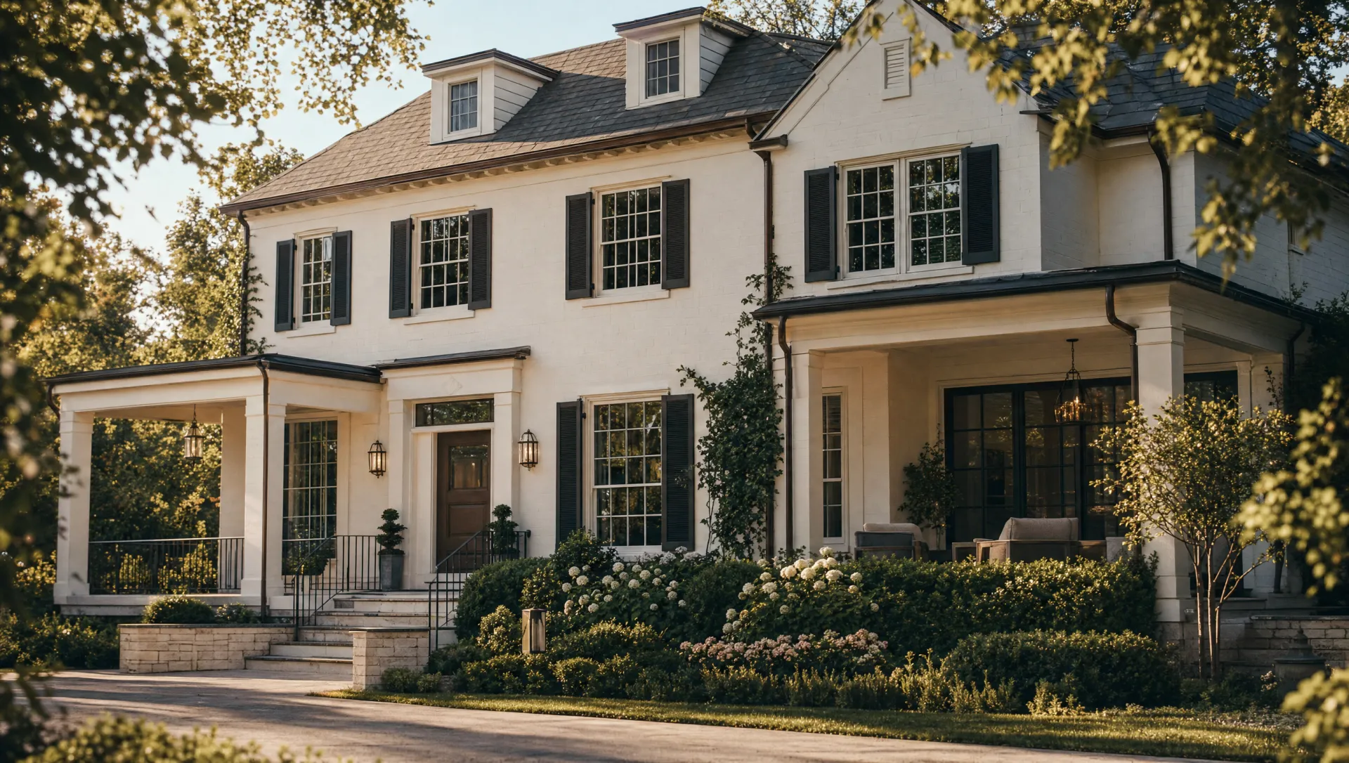 A home at golden hour